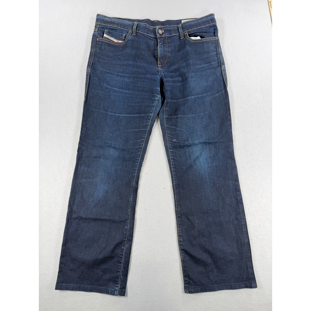 Y2k Diesel Industry Womens Dark Wash Stretch Straight Leg Jeans Size 33 x 32